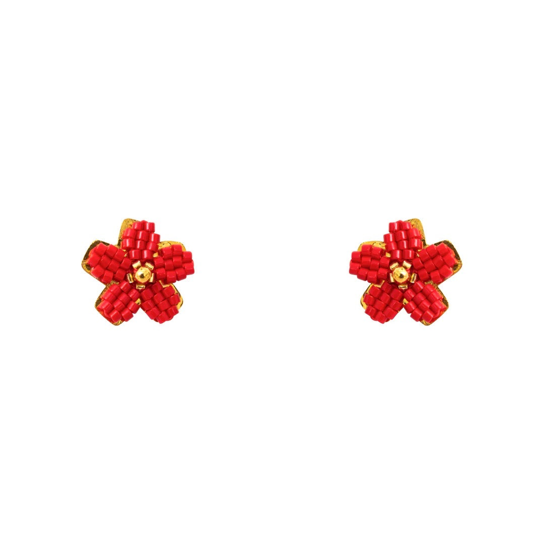 MIYUKI DAISY STUD EARRINGS