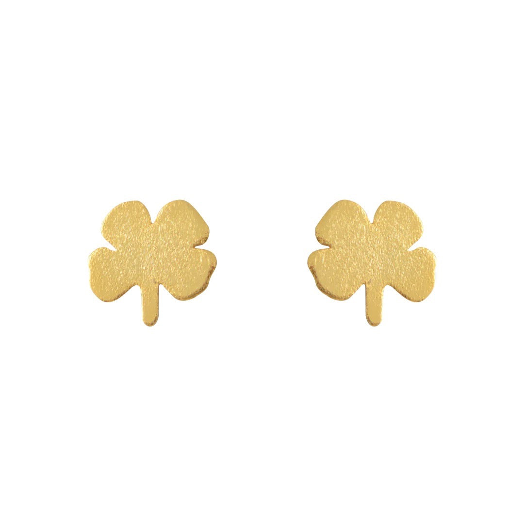 FOUR LEAF CLOVE STUD EARRINGS