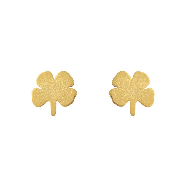 FOUR LEAF CLOVE STUD EARRINGS