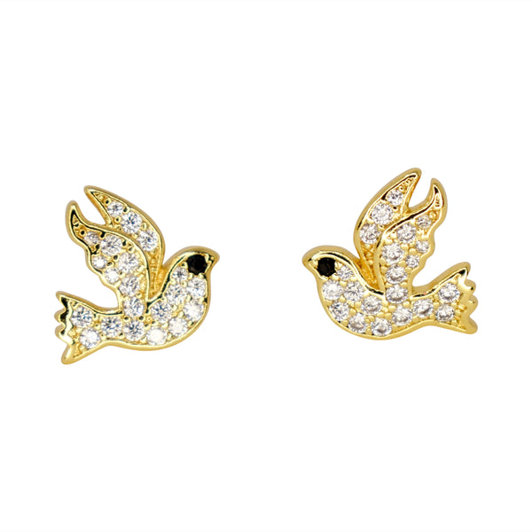 DOVE PAVÉ STUD EARRINGS