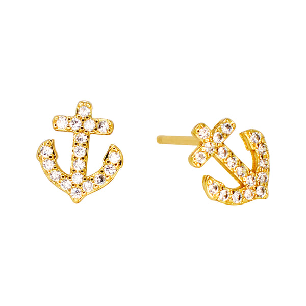 MINI ANCHOR STUD EARRINGS