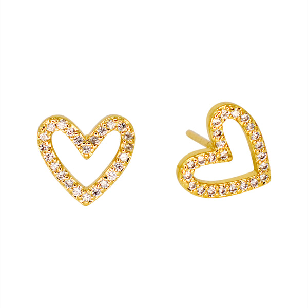 FREYA PAVÉ STUD EARRINGS