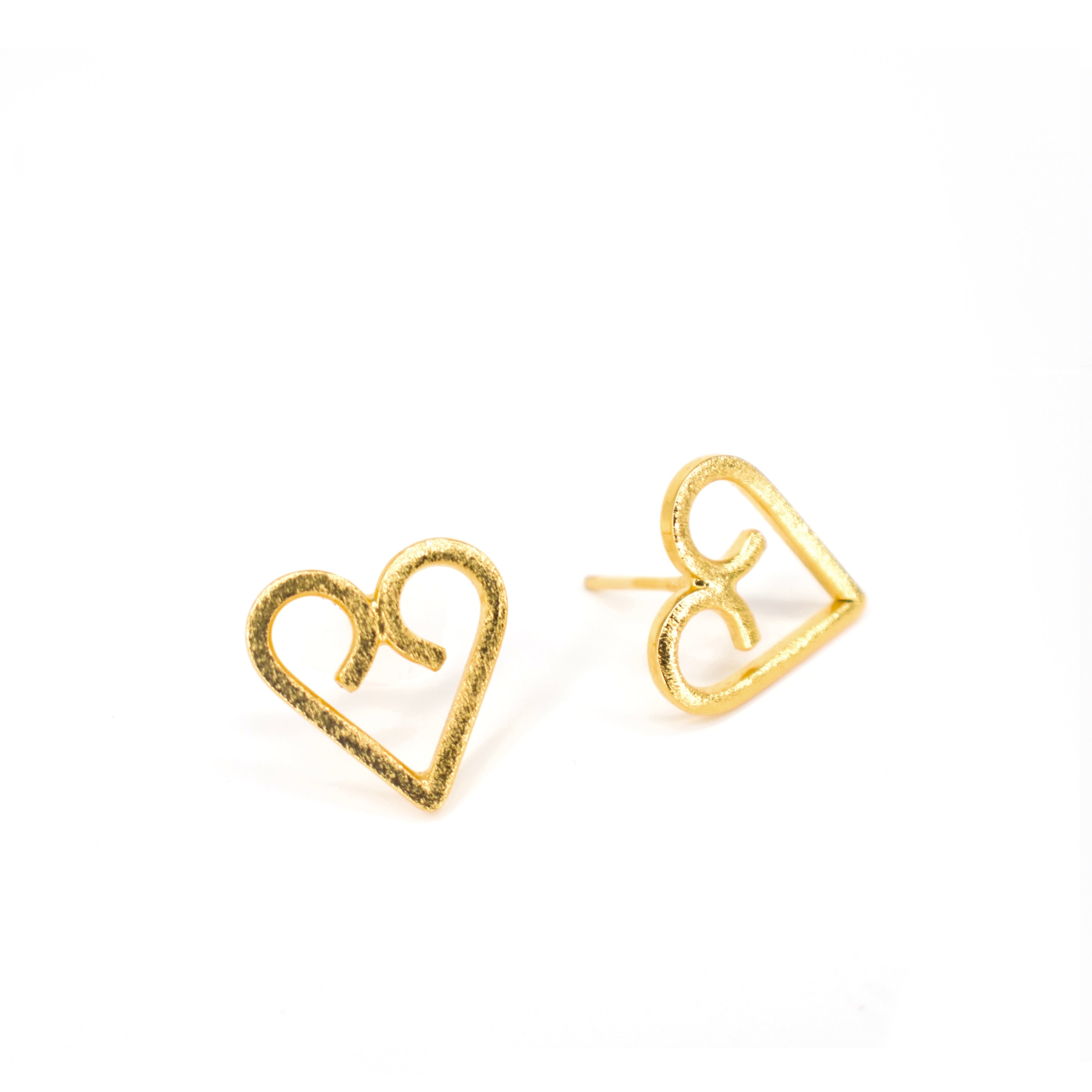 HEART STUD EARRINGS