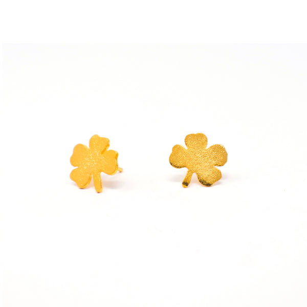 FOUR LEAF CLOVE STUD EARRINGS