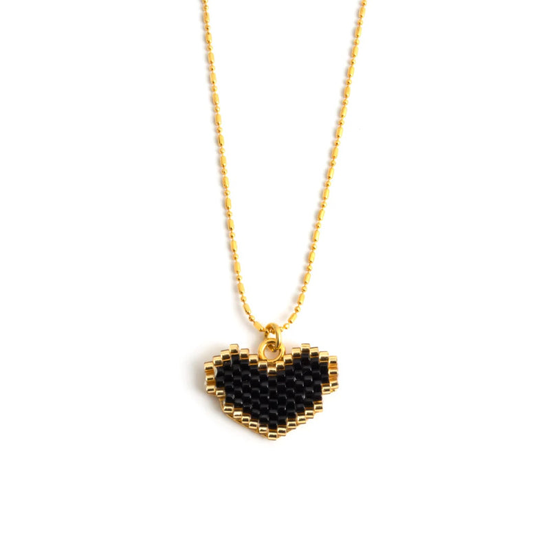 MIYUKI HEART CHAIN NECKLACE