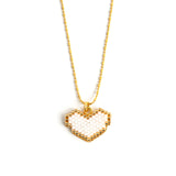 MIYUKI HEART CHAIN NECKLACE